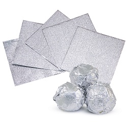 Обертка для конфет серебро 10 см*10 см 100 шт, фольга алюм.