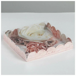 Коробка для пряников 18 см*18 см*3 см "My best wishes"